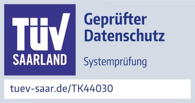 TÜV Zertfikat für geprüften Datenschutz für ROQQIO Commerce Coud 