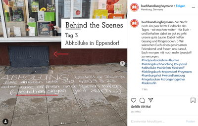 Instagram: Buchhandlung Heymann zeigt sich kreativ